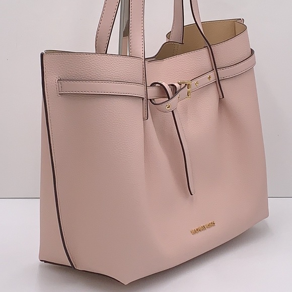 MICHAEL KORS EMILIA LARGE EAST WEST TOTE BAG POWDER BLUSH COLOR - Picture 5 of 14